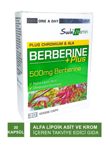 Suda Vitamin Berberine Plus 30 Kapsül (S.K.T 11-2025) 