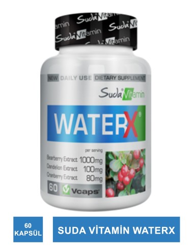 Suda Vitamin WaterX 60 Kapsül (S.K.T 10-2025) 