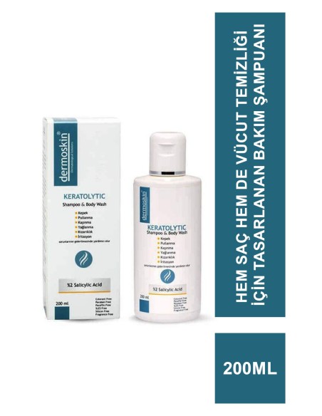 Outlet - Dermoskin Keratolytic Şampuan/Body Wash 200 ml (S.K.T 06-2023) 