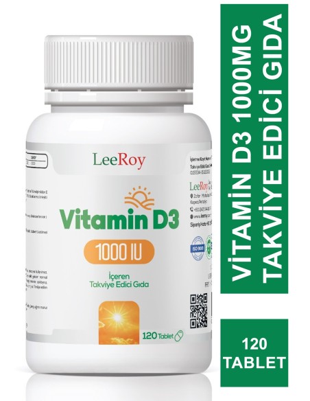 LeeRoy Vitamin D3 1000mg 120 Tablet 