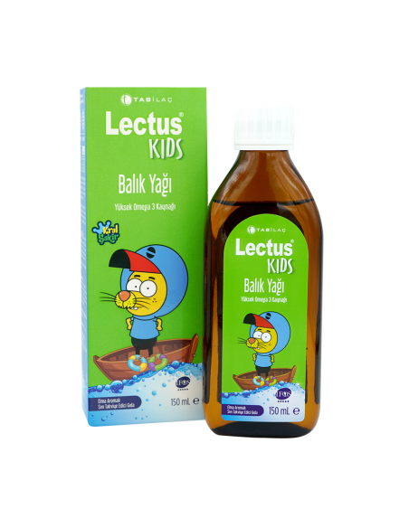 Lectus Kids Balık Yağı Elma Aromalı 150 ml 