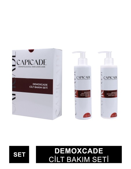 Capicade Demoxcade Cilt Bakım Seti ( Şampuan + Losyon ) 220+220 ml 