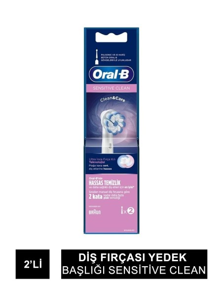 Oral-B Diş Fırçası Yedek Başlığı Sensitive Clean 2'li 