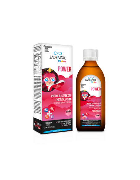 Zade Vital Miniza Power Sıvı Takviye Edici Gıda 150 ml 