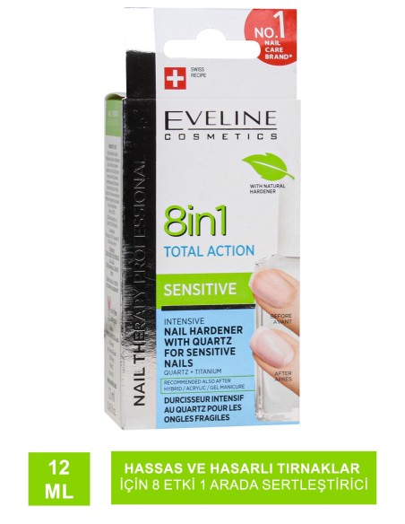 Eveline 8in1 Total Care ( Yoğun Tırnak Sertleştirici ) 12 ml 