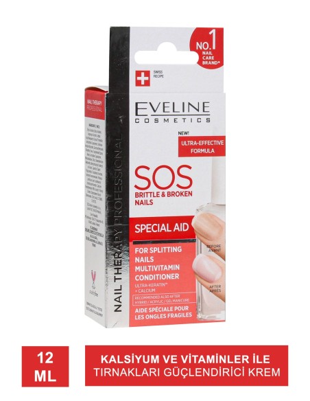 Eveline Sos Brittle & Broken Nails ( Kırılgan Tırnaklar için Krem ) 12 ml 