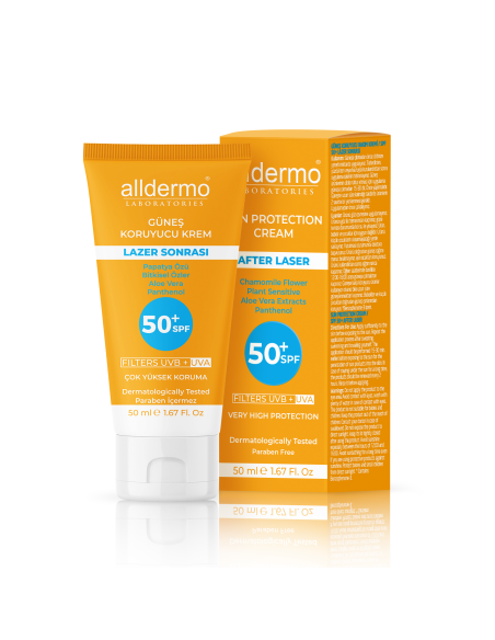 Alldermo Lazer Epilasyon Sonrası Güneş Koruyucu Krem SPF 50+ 50 ml 