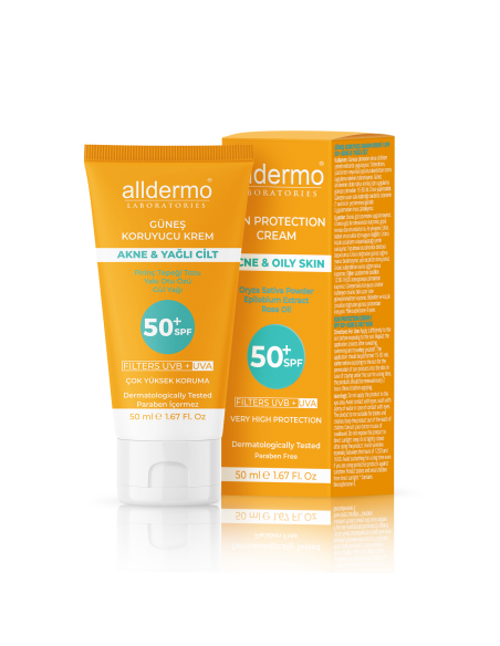 Alldermo Akne & Yağlı Cilt Güneş Koruyucu Krem SPF 50+ 50 ml 