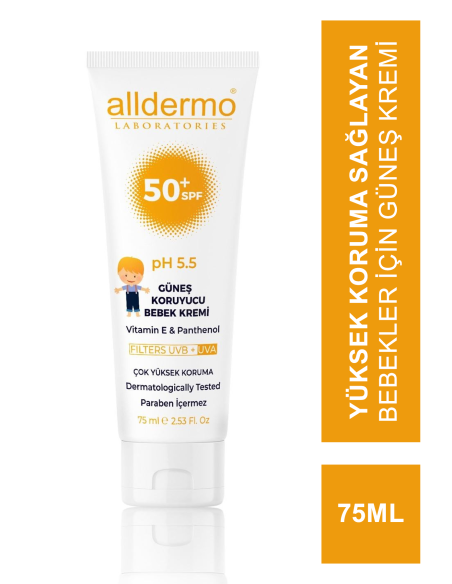 Alldermo Güneş Koruyucu Bebek Kremi SPF 50+ 75 ml 