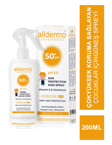 Alldermo Güneş Koruyucu Sprey Çocuk SPF 50+ 200 ml