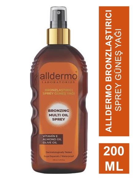 Alldermo Bronzlaştırıcı Sprey Güneş Yağı 200 ml