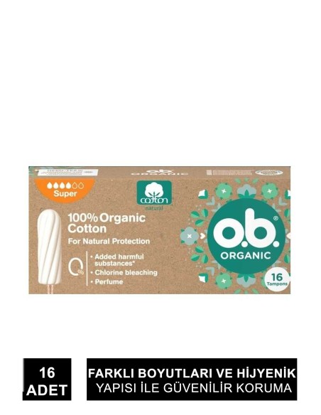 O.B Organic Süper Tampon 16 Adet 