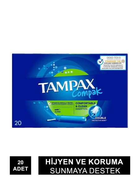 Tampax Compak Süper Tampon 20 Adet 