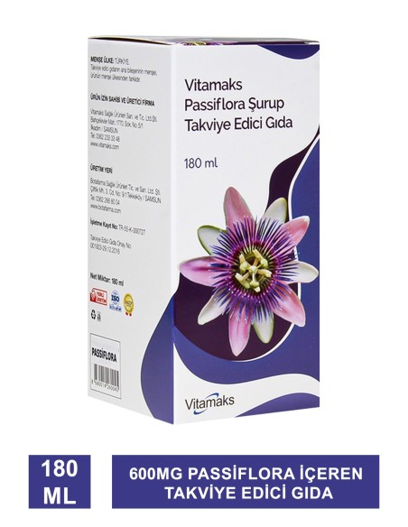 Vitamaks Passiflora Şurup 180 ml 