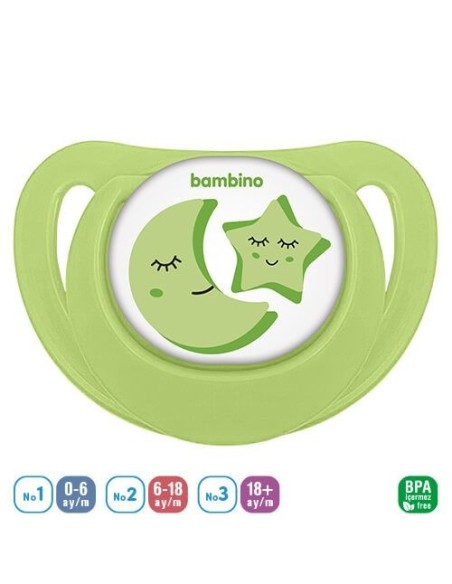 Bambino Desenli Fit Damaklı Emzik 0-6 Ay ( P2558 ) Yeşil