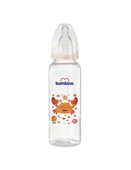 Bambino Klasik PP Biberon Kavramalı 0-6 Ay 250 ml  ( B027 ) Beyaz