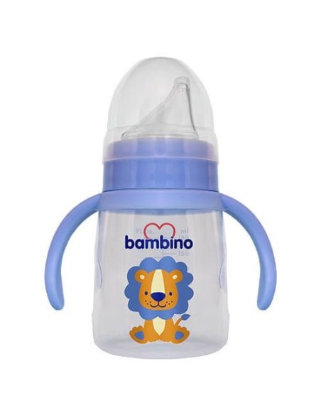 Bambino Kulplu Alıştırma Bardağı 6+ Ay 180 ml ( P6242 ) Mavi