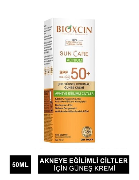 Bioxcin Sun Care Akneye Eğilimli Ciltler İçin Güneş Kremi Spf50+ 50ml 