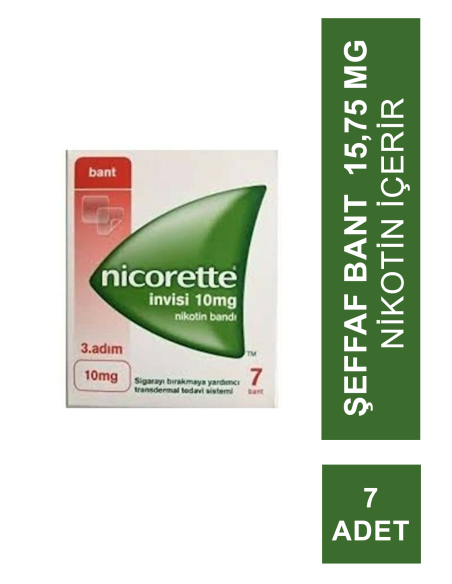 Outlet - Nicorette İnvisi 3.Adım10 mg 7 Nikotin Bandı 