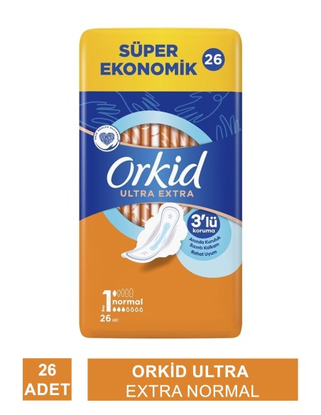 Orkid Ultra Extra Normal ( Boy 1 ) Hijyenik Ped 26 Adet 