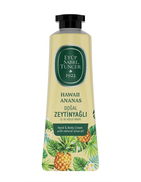 Eyüp Sabri Tuncer Hawaii Ananas Doğal Zeytinyağlı El ve Vücut Kremi 50 ml 