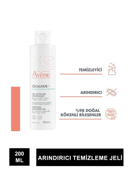 Avene Cicalfate+ Purifing Cleansing Gel ( Arındırıcı Temizleme Jeli ) 200 ml 