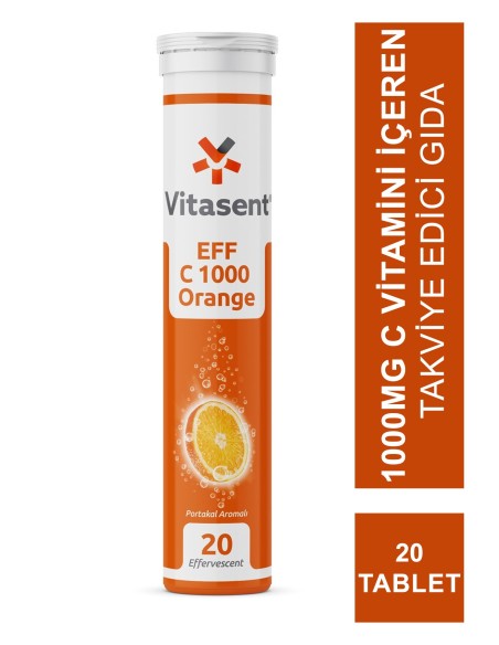 Vitasent Vitamin C 1000 20 Efervesan Tablet 