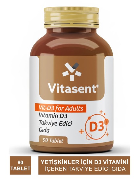 Vitasent D3 Vitamini 90 Tablet 