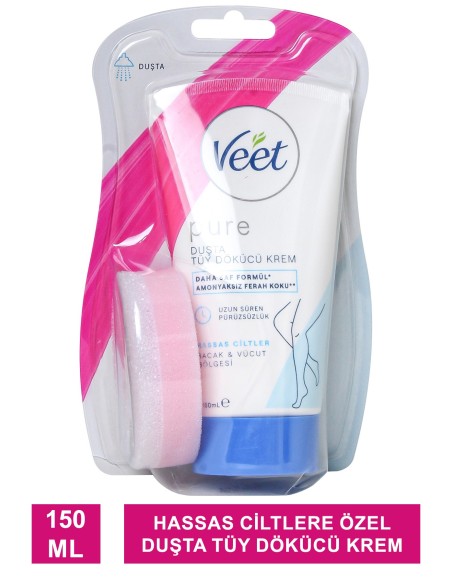 Veet Pure Duşta Tüy Dökücü Krem ( Hassas Ciltler ) 150 ml 