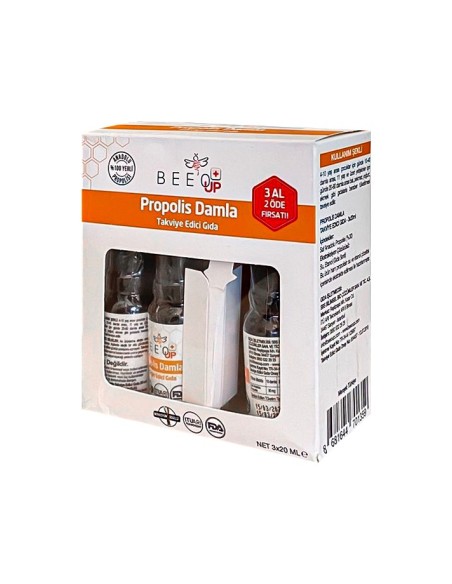 Beeo Up Propolis Damla 3 Al 2 Öde 3x20 ml 