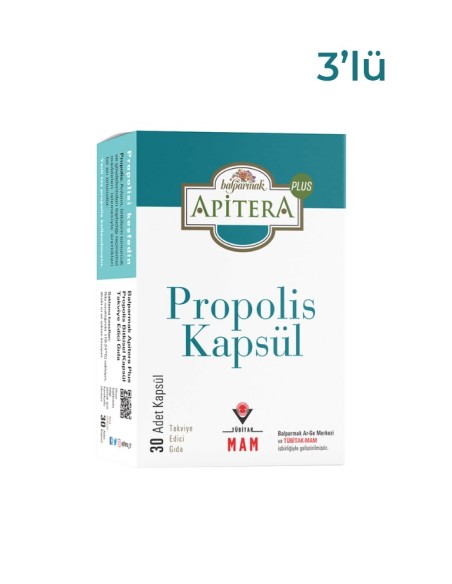 Balparmak Apitera Plus Propolis 30 Kapsül x 3 Adet 