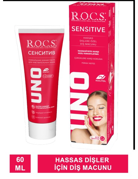 Rocs Uno Sensitive ( Hassasiyet ) Diş Macunu 60 ml 