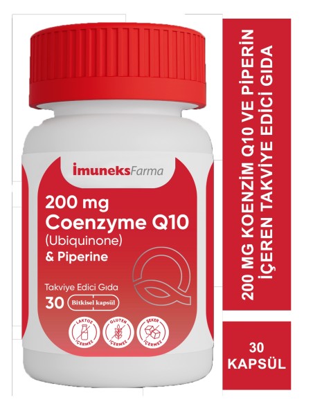 İmuneks Koenzim Q10 200mg 30 Kapsül 