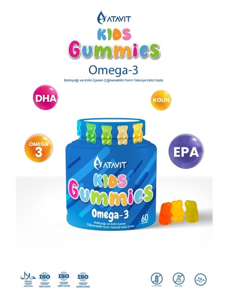 Atavit Kids Omega 3 Gummies 60 Yumuşak Kapsül 