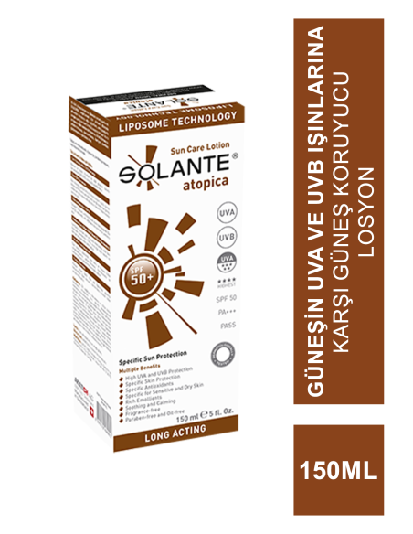 Outlet - Solante Atopica Spf 50 Lotion 150ml Atopik Dermatitli Ciltler için Güneş Koruyucu 