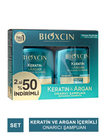 Bioxcin Keratin&Argan Şampuan 300ml - 2.si %50 İndirimli 