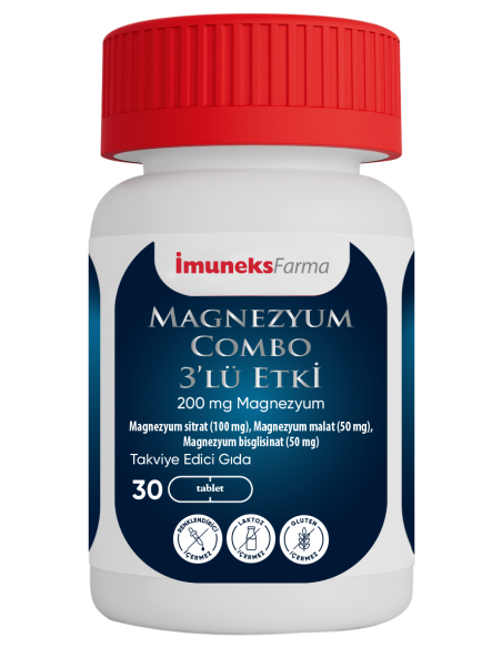 İmuneks Magnezyum Combo 3'lü Etki 30 Tablet 