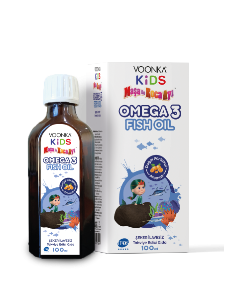 Voonka Kids Omega 3 Fish Oil - Maşa ile Koca Ayı 100ml 