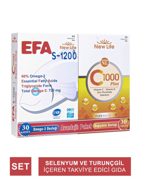 New Life Omega3 ve C Vitamini Avantajlı Paket (S.K.T 05-2025) 