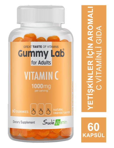 Suda Vitamin Gummy Lab Vitamin C for Adult 60 Yumuşak Kapsül 