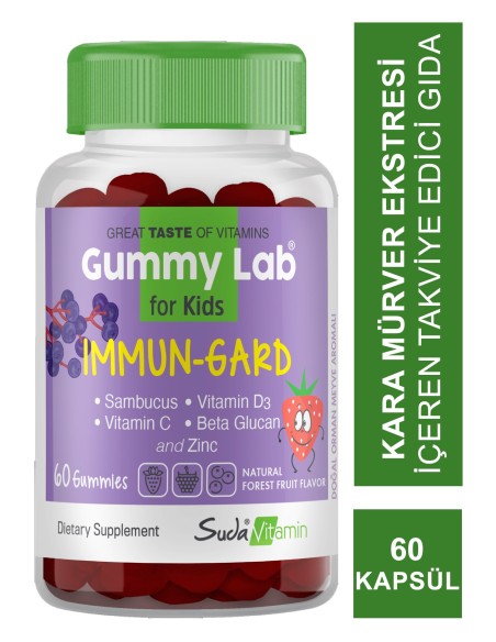 Suda Vitamin Gummy Lab İmmun-Gard for Kids 60 Yumuşak Kapsül 