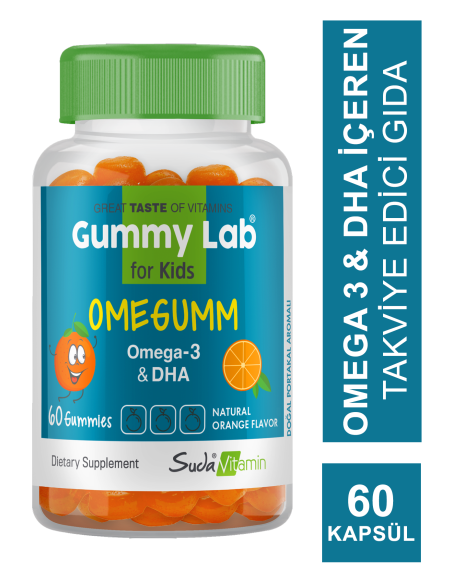 Suda Vitamin Gummy Lab Omegumm for Kids 60 Yumuşak Kapsül 