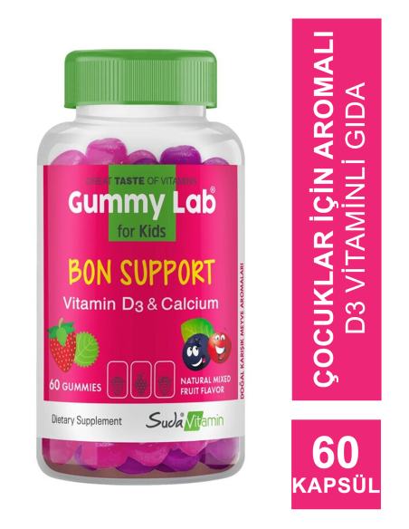 Suda Vitamin Gummy Lab Bon Support for Kids 60 Yumuşak Kapsül 