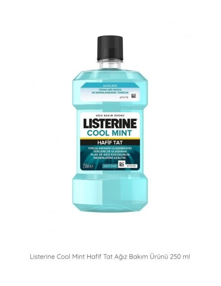 Listerine Cool Mint Hafif Tat Alkolsüz Ağız Gargarası 250 ml - Hafif Nane 