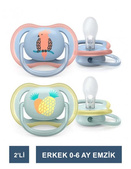 Philips Avent Ultra Air Erkek 0-6 Ay 2'li Emzik ( SCF085-12 ) 