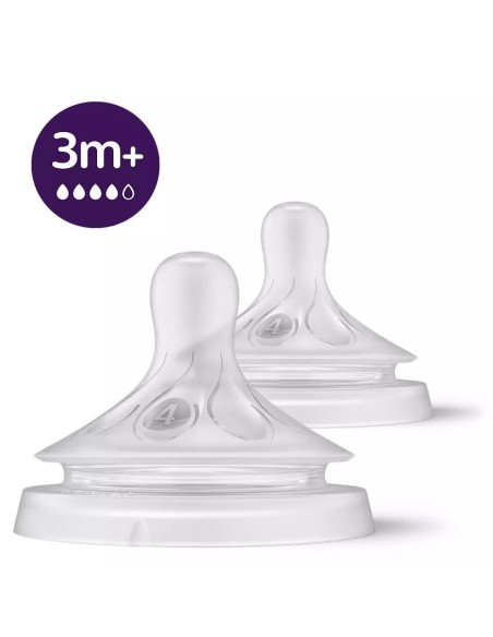 Philips Avent Natural Response Biberon Emziği 2'li 3+ Ay No: 4 ( SCY964/02) 