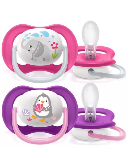 Philips Avent Ultra Air Animals Kız 6-18 Ay 2'li Emzik (SCF080/08) 