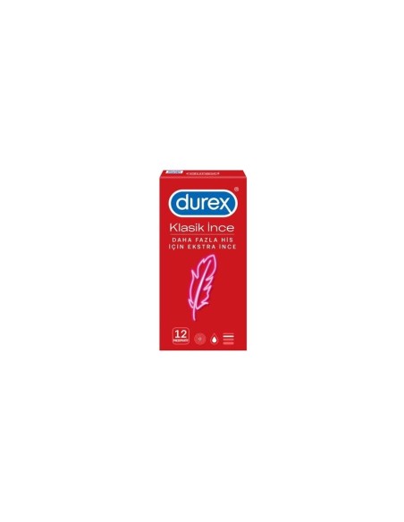 Durex Klasik İnce Prezervatif 12 Adet 