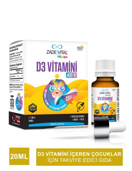 Zade Vital Miniza D3 Vitamin Damla 20 ml 