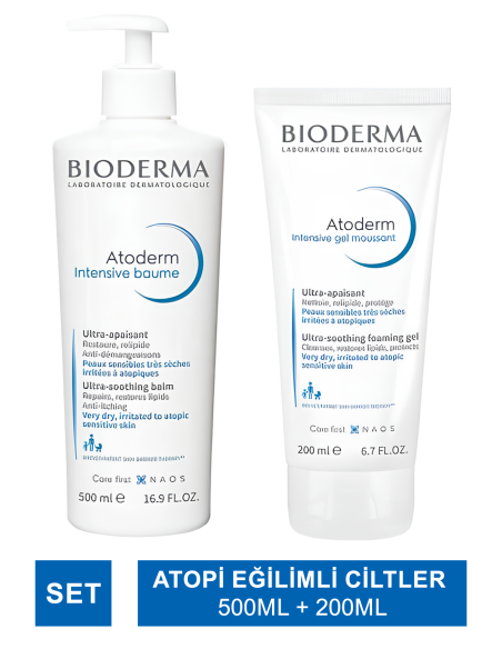 Bioderma Atoderm İntensive Baume 500 ml + Atoderm İntensive Gel Moussant 200 ml 